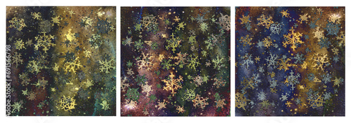snow flakes watercolor png