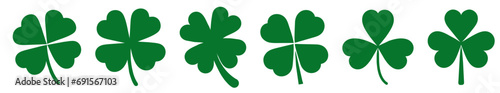 Green shamrock, cloverleaf, luck, clover symbols. Nature, luck, happy concept 