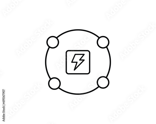 power generation icon vector symbol design illustration