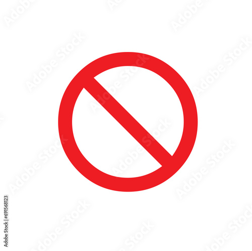 Prohibition-restriction sign icon. No entry, no entrance, do not enter sign photo