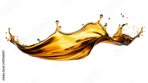 Oil splashing on white background photo