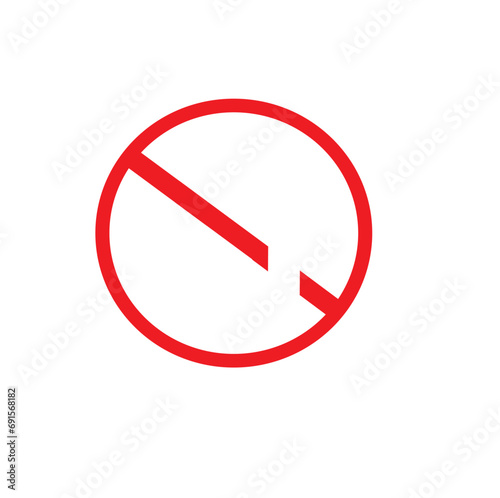 Prohibition-restriction sign icon. No entry, no entrance, do not enter sign