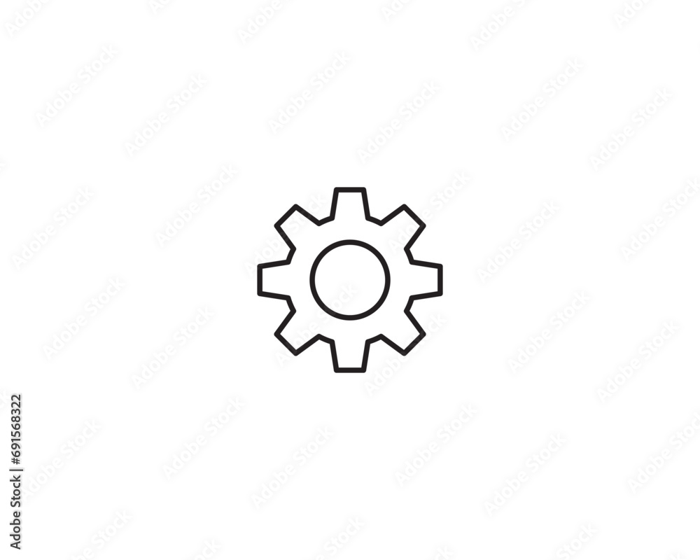 Settings gear icon vector symbol design illustration Settings gear icon vector symbol design illustration