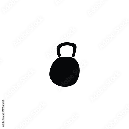 Weight stone icon. Simple style weight stone poster background symbol. Weight stone brand logo design element. Weight stone t-shirt printing. Vector for sticker.