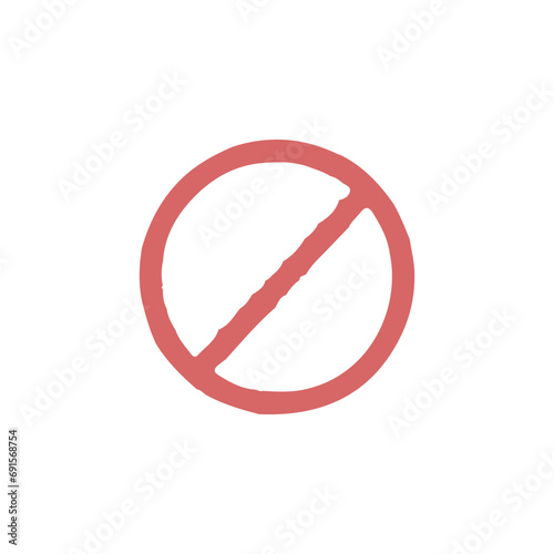 Stop icon. Do not sign. Simple style danger poster background symbol. Stop brand logo design element. Stop t-shirt printing. Vector for sticker.