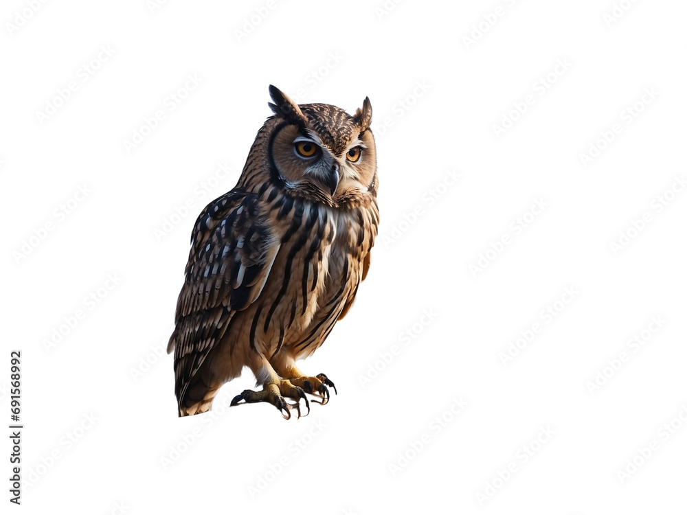 Fototapeta premium Cute And Beautiful Owl is sitting on a tree