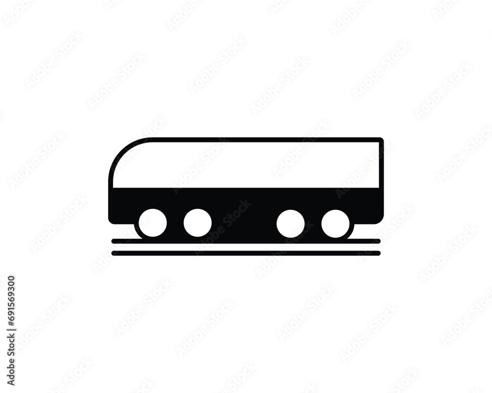 Train transport icon vector symbol design illustration.