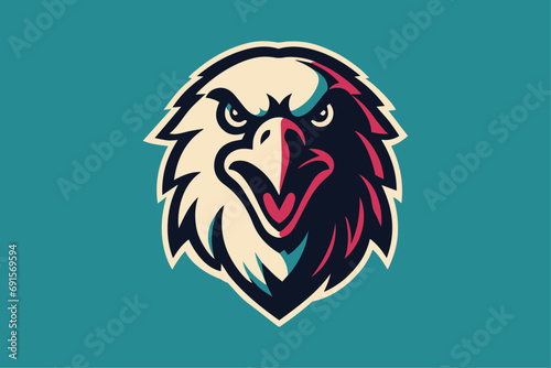 Majestic Eagle Vector Logo - Perfect for Sports Teams, Dynamic Mascot Branding & Athletic Identity