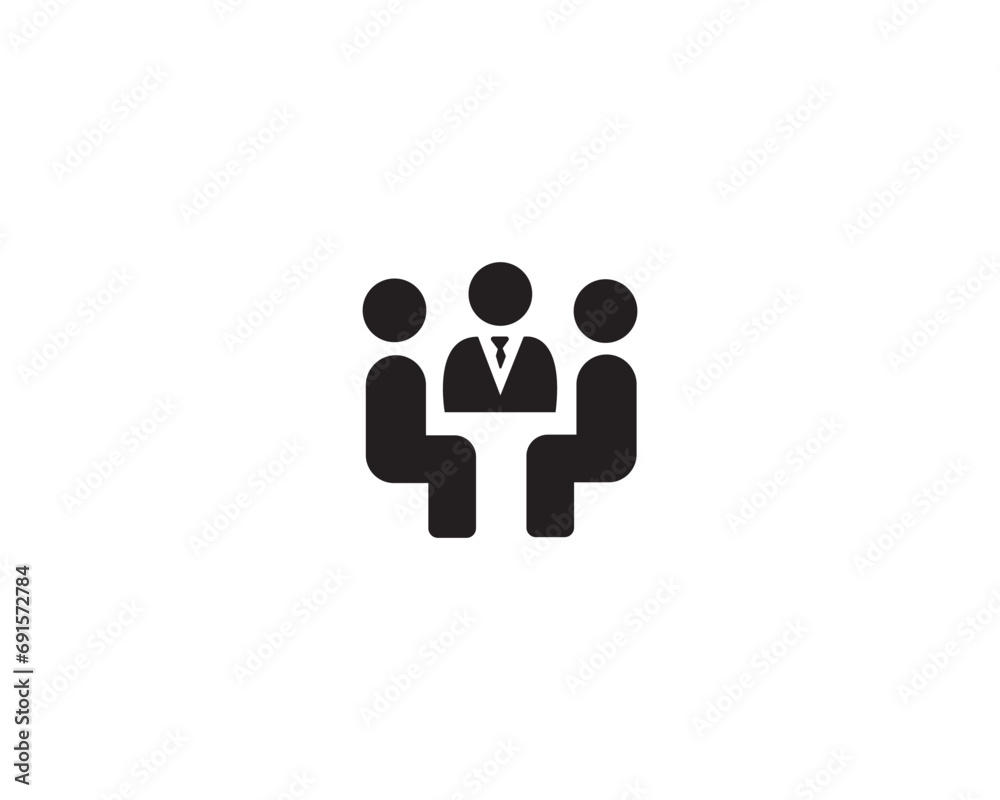 Meeting discussion icon vector symbol design illustration Meeting discussion icon vector symbol design illustration