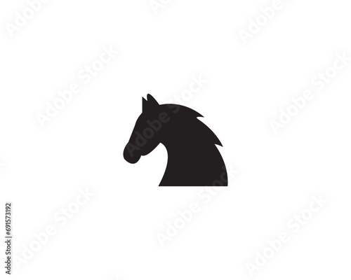Horse head icon vector symbol design illustration isolated