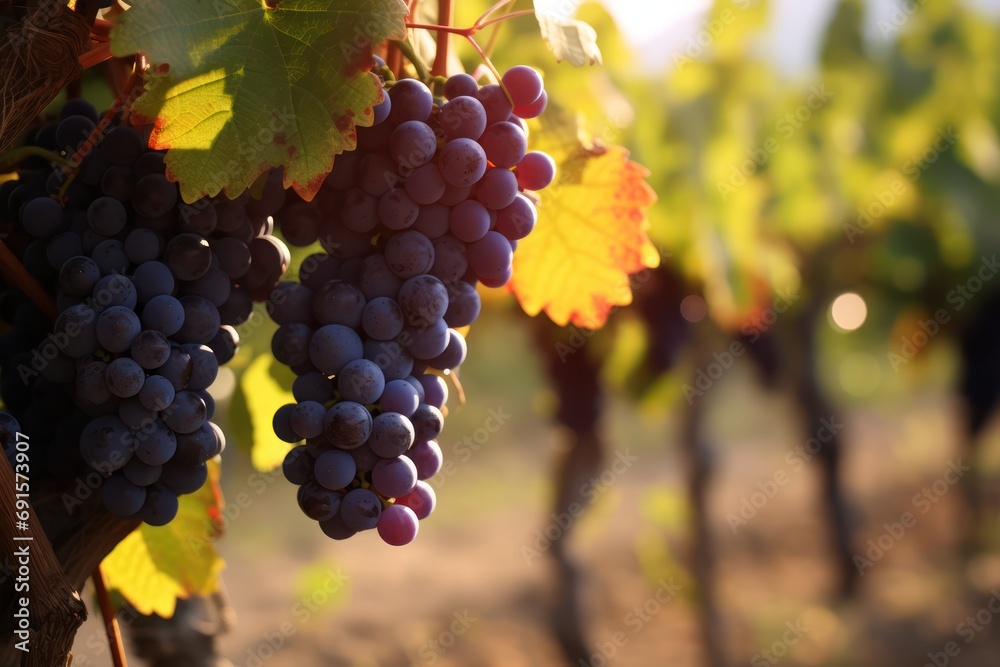 grapes in vineyard 
