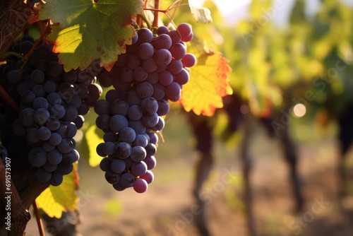 grapes in vineyard 