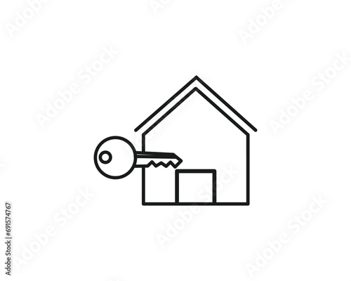 Rent house icon vector symbol design illustration