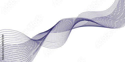 Abstract wavy gravy lines stream element for design on a white and purple background Stylized line art background. Vector illustration. Waves abstract banner design. Elegant wavy vector background