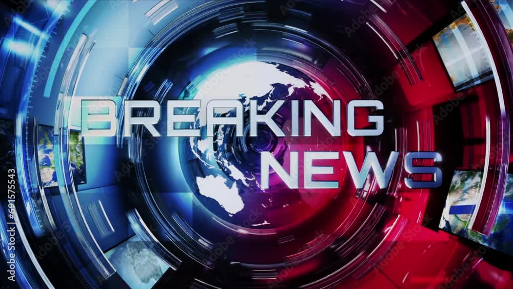 Breaking News Channel Intro Conceptual 3D HUD with videos Revolving ...