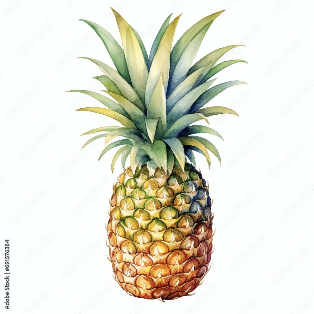 pineapple on white