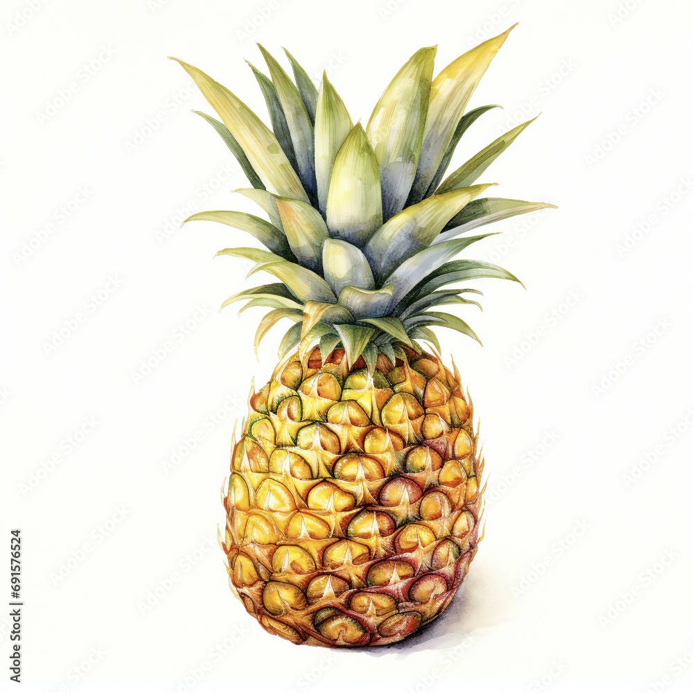 Fototapeta premium pineapple on white