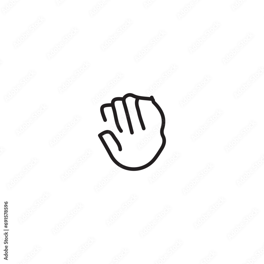 Baseball glove icon. Simple style baseball sport theme poster background symbol. Baseball glove brand logo design element. Baseball glove t-shirt printing. Vector for sticker. Baseball glove icon. Simple style baseball sport theme poster background symbol. Baseball glove brand logo design element. Baseball glove t-shirt printing. Vector for sticker.