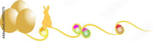 rabbit,eggs,paska,yellow and red background