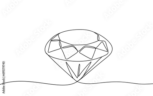  Diamond. One line photo