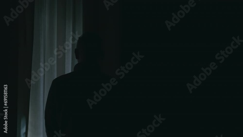 Anonymous interview silhouette for conceptual use