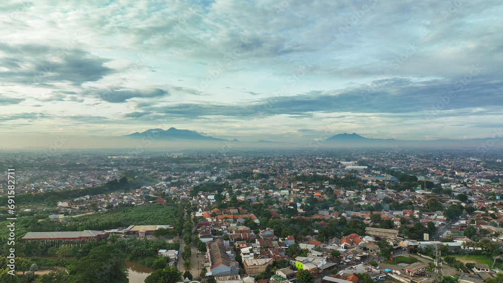 Bogor aerial view of the city