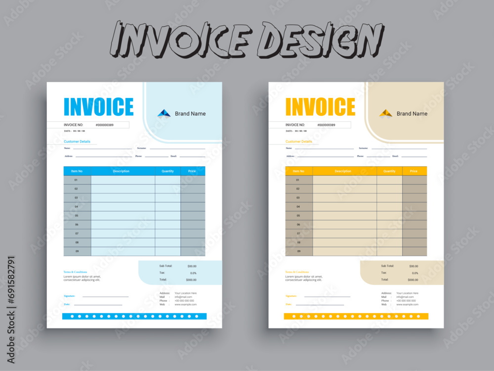 Clean invoice template vector design. Invoice Design. Business invoice form template. Invoicing quotes, money bills or pricelist and payment agreement design templates. payment receipt. Clean invoice template vector design. Invoice Design. Business invoice form template. Invoicing quotes, money bills or pricelist and payment agreement design templates. payment receipt.