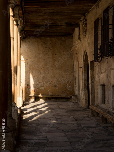 Canvas Print Street view in Pedraza, Spain