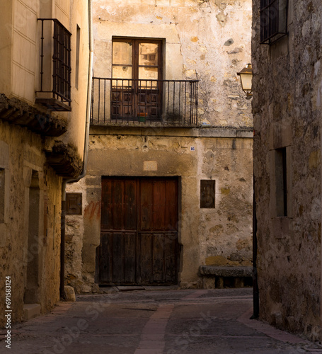 Old street in Pedraza, Spain photo