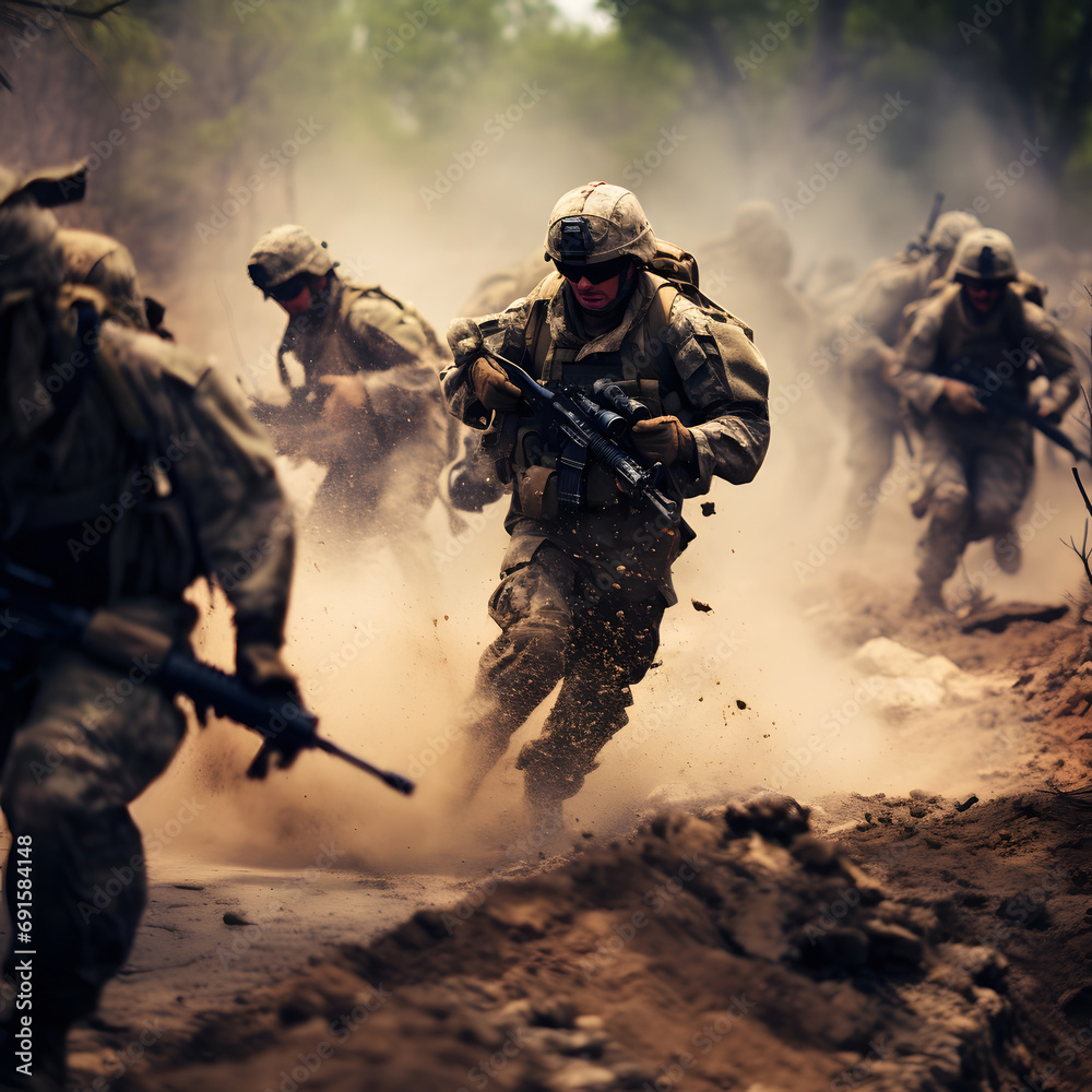 Soldiers in the Field: Visuals capturing military personnel actively involved in various scenarios, including missions, training exercises, and drills, highlighting their commitment and proficiency in