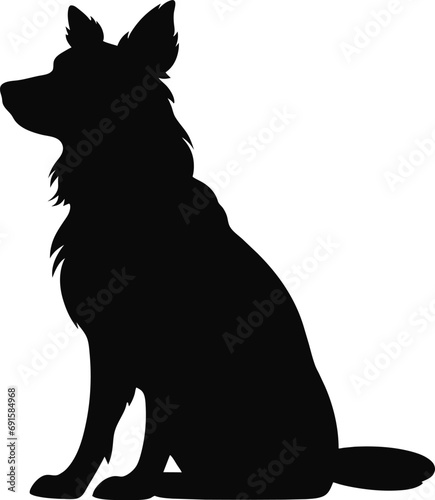 Dog Silhouette graphic design black with white background breed husky puppy golden retriever bulldog german shepard border collie york