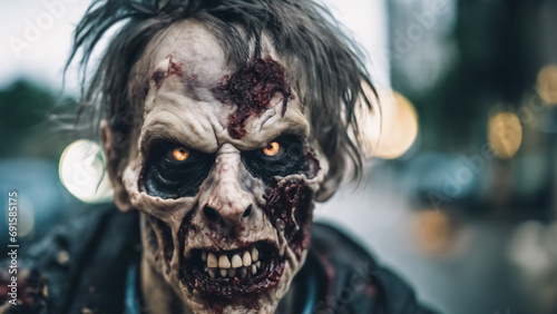 Guardiano dell'Oscurità- Ritratto di uno Zombie Minaccioso photo