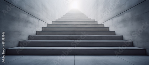 Concrete stairway leading upwards, Success concept stairs. 