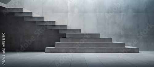 Concrete stairway leading upwards, Success concept stairs. 