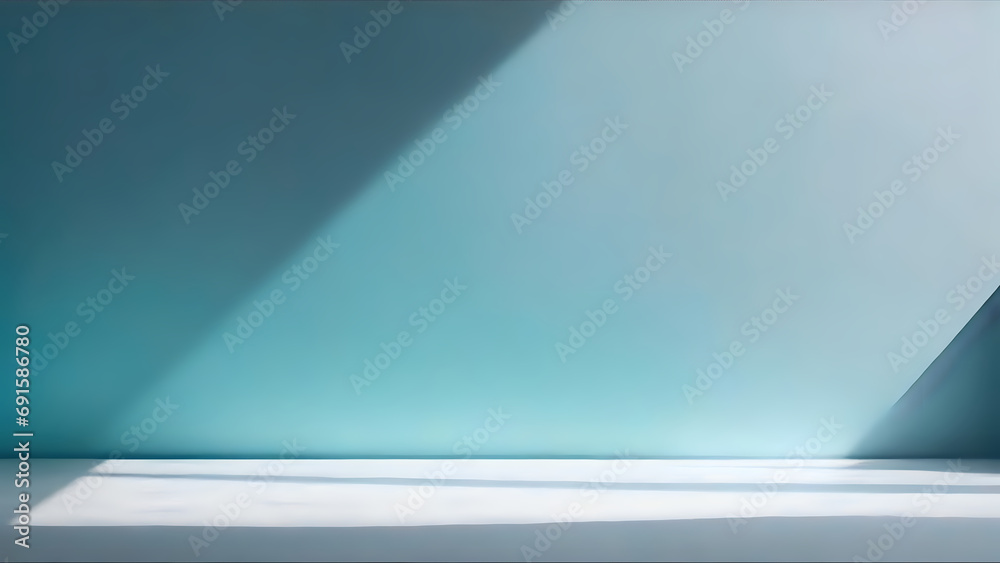 Architectural Allure: Geometric Shadows on a Light Blue Plaster Wall Architectural Allure: Geometric Shadows on a Light Blue Plaster Wall