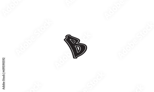 B, BB , Abstract Letters Logo Monogram	