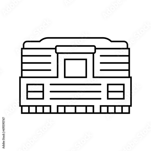megastore shop line icon vector. megastore shop sign. isolated contour symbol black illustration
