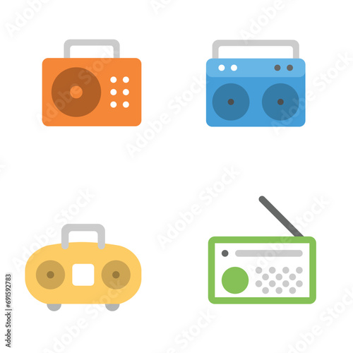 Radio audio instrument icon. vector illustration.
