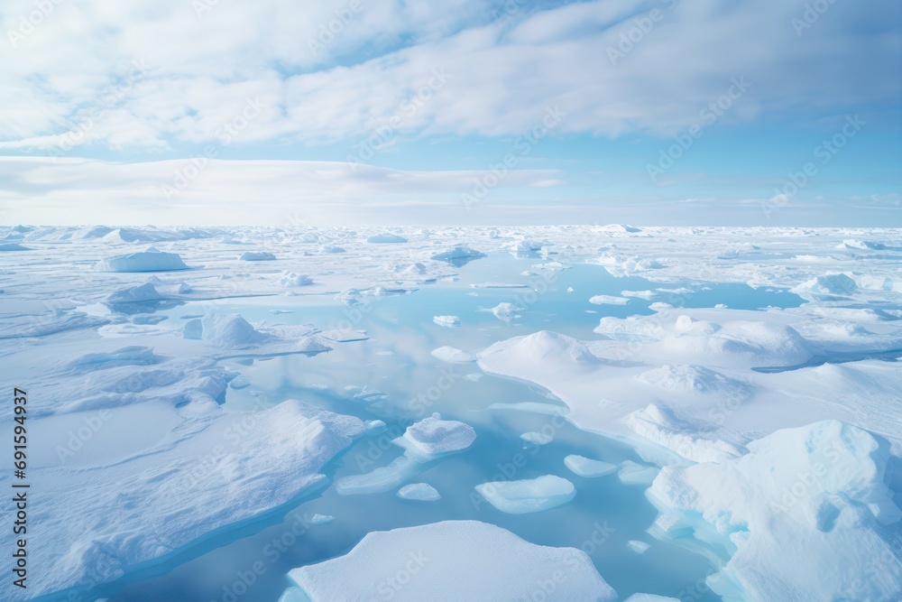 photograph of the north pole melting
