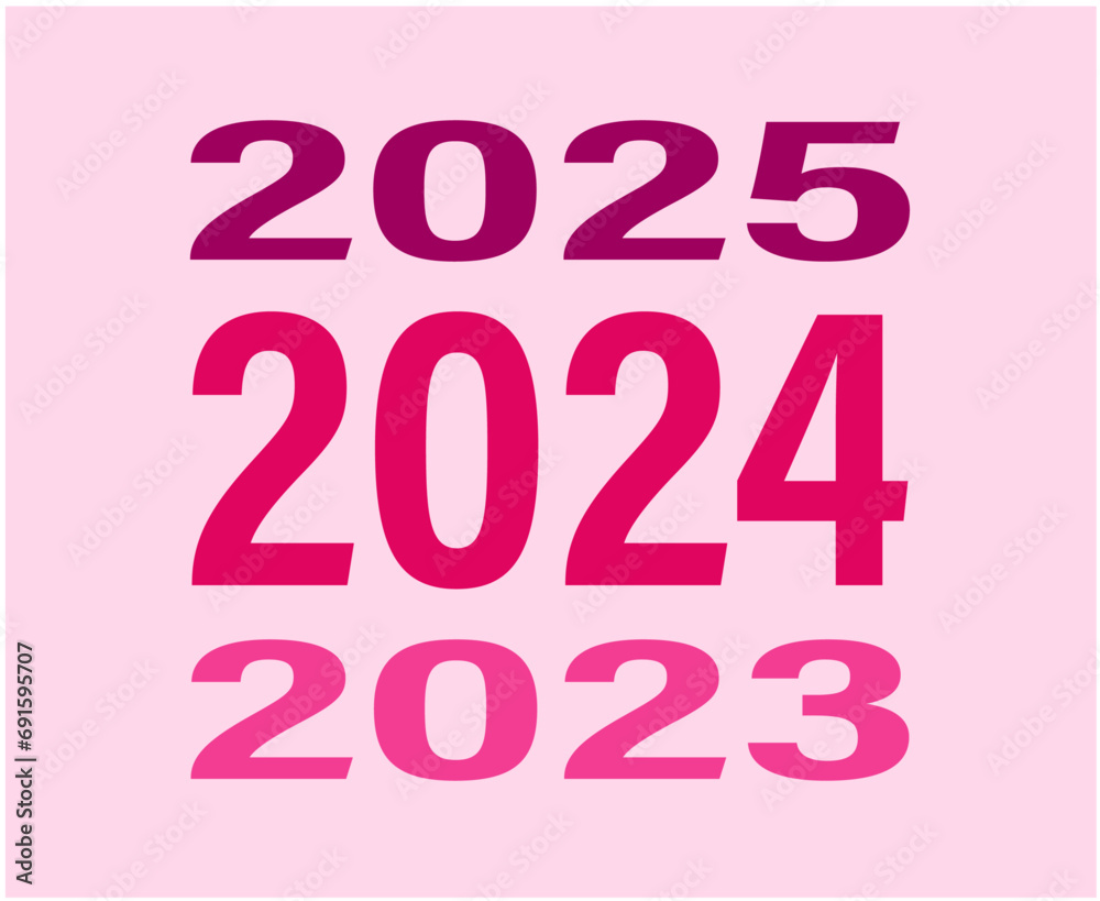 2024 Happy New Year Abstract Pink Graphic Design Holiday Vector Logo Symbol Illustration 2024 Happy New Year Abstract Pink Graphic Design Holiday Vector Logo Symbol Illustration