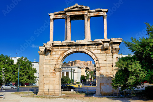 Athens Greece.The Hadrian's Arch