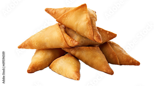a bunch of Sopaipillas side view in a PNG, Mexican-themed, isolated, and transparent photorealistic illustration. Generative ai photo