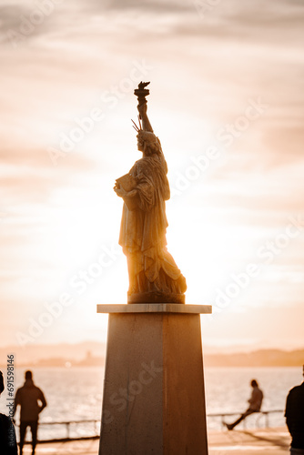 Replica of the Statue of Liberty in Nice, France photo