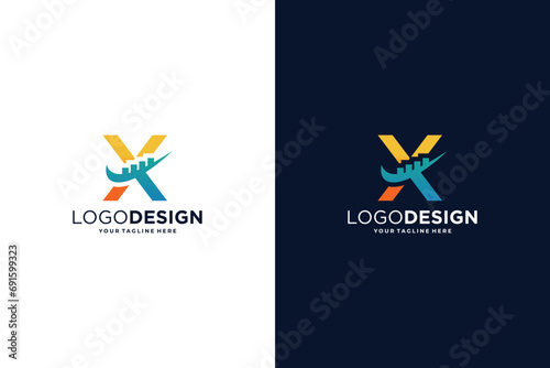Free Download Letter X marketing, finance, investment and business abstract logo design - GFXLoad