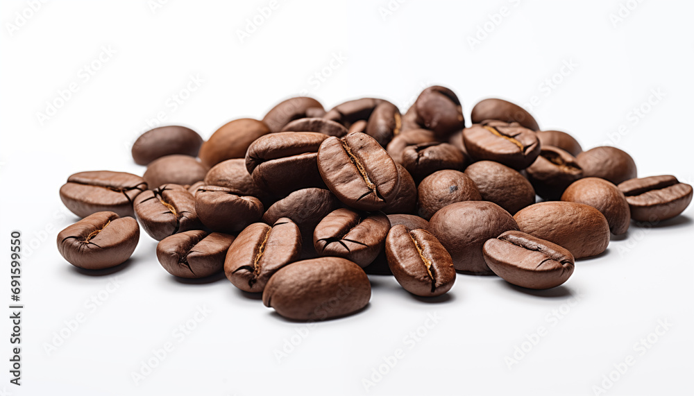 coffee beans close up on isolated background. coffee beans close up on isolated background.