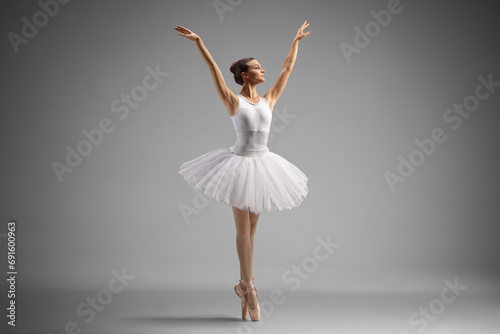 Full length shot of a ballerina dancing