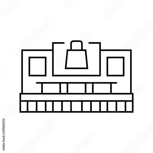 superstore store line icon vector. superstore store sign. isolated contour symbol black illustration