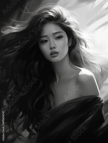 Asian woman illustration