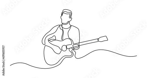 person; man; concert; continuous; drawing; guitar; guitarist; hand; happy; illustration; isolated; line; music; musician; outline; single; art; confident; creative; doodle; drawn; full; graphic; male;