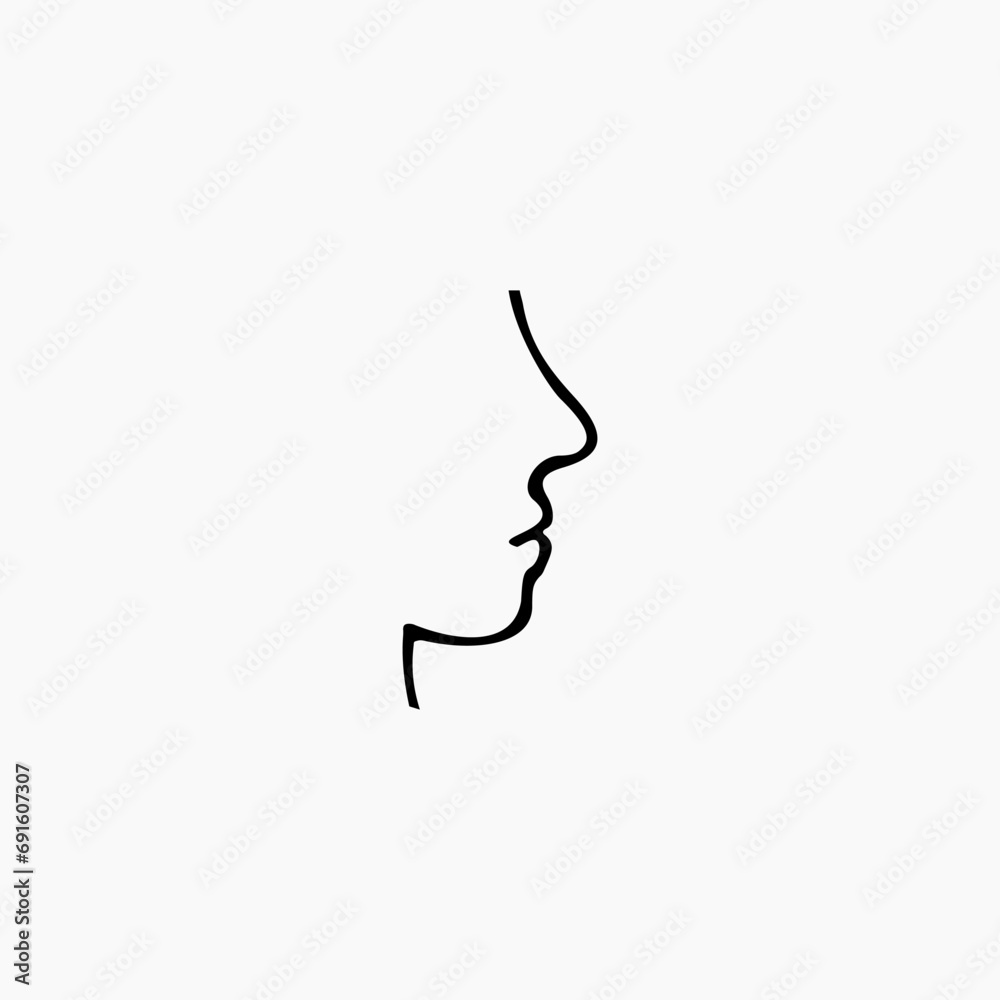 Man face illustration of man sign isolated onwhite background Man face illustration of man sign isolated onwhite background